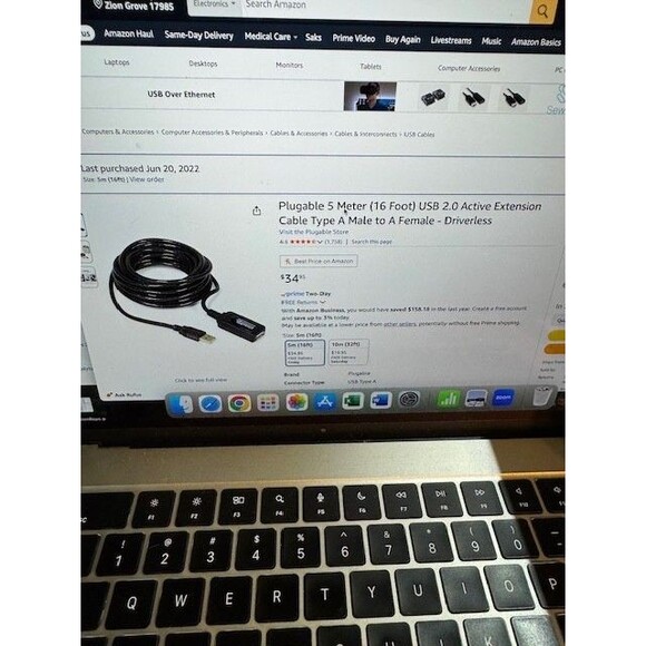 Plugable 5 Meter (16 Foot) USB 2.0 Active Extension Cable Type A Male - A Female - Picture 5 of 5